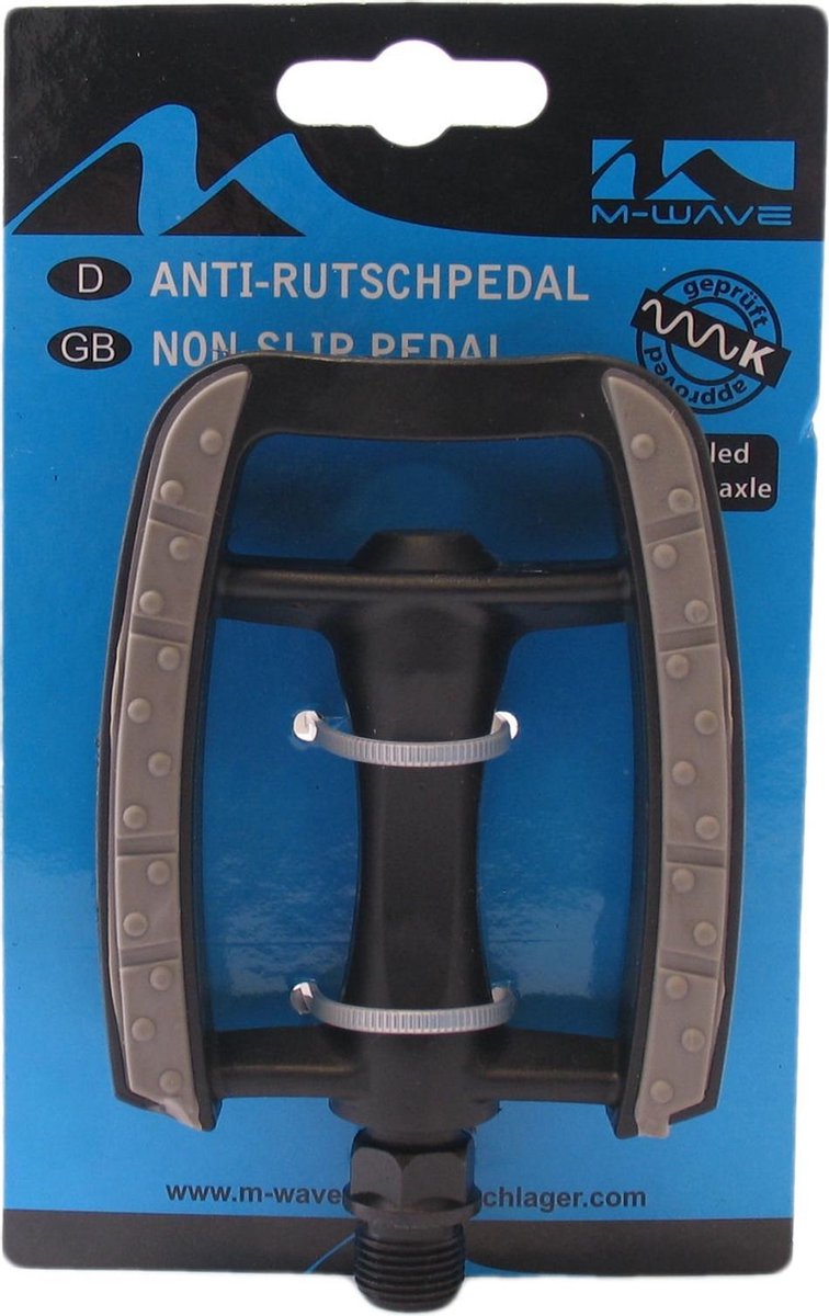 Pedalen M-Wave anti-slip zwart/grijs