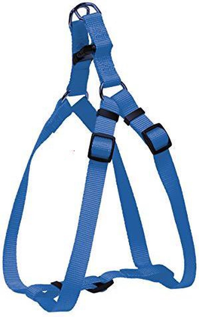 CHAPUIS SELLERIE SLA206 Pettorina regolabile per cani - Collare in nylon blu - Larghezza 25 mm - Dimensioni 70-90 cm - Misura XL