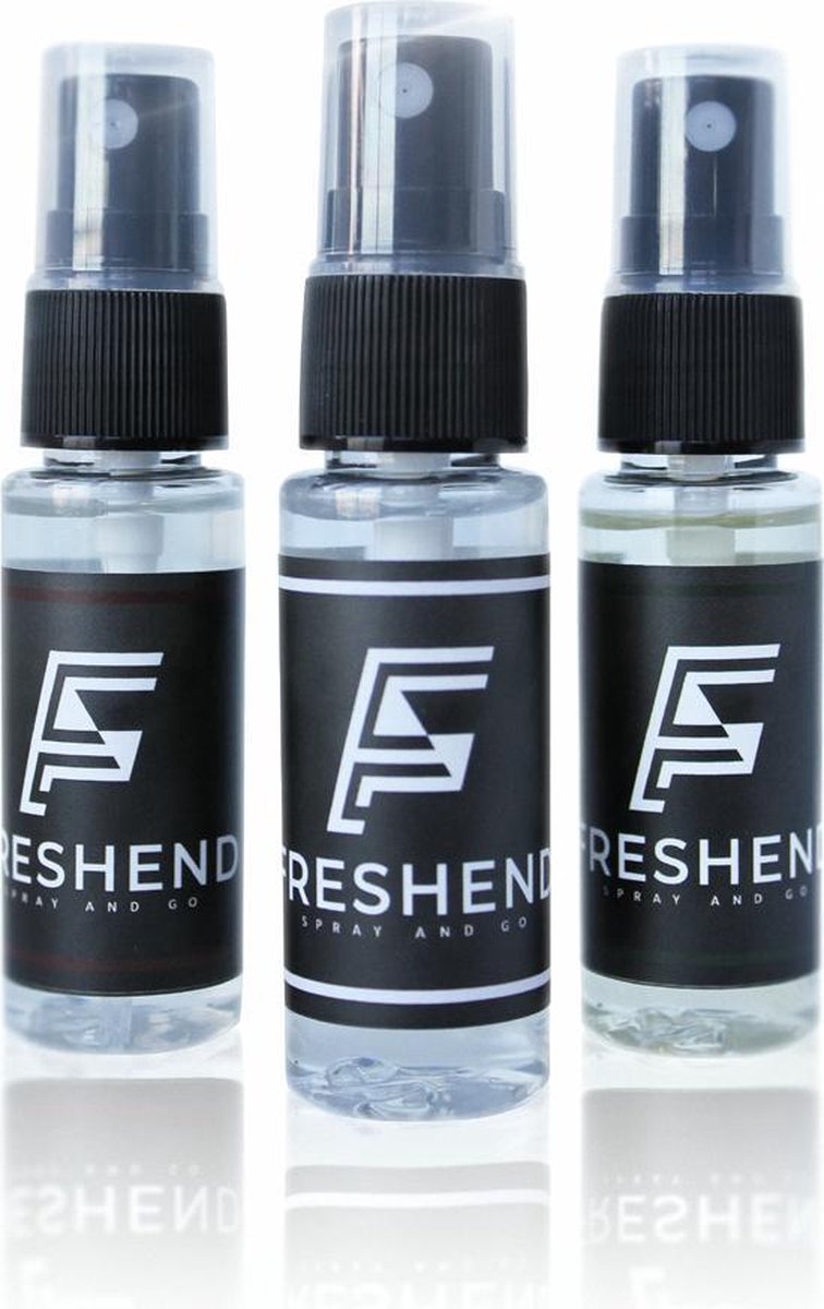 Freshend - Combi Box Autoparfum - 3x 20 ml - Heerlijk Verfrissend - Premium Autoparfum - Handig opbergbare spray
