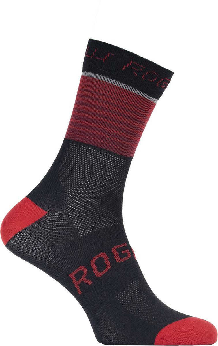 Rogelli Wielersok Hero - Zwart/Rood - Maat 36/39