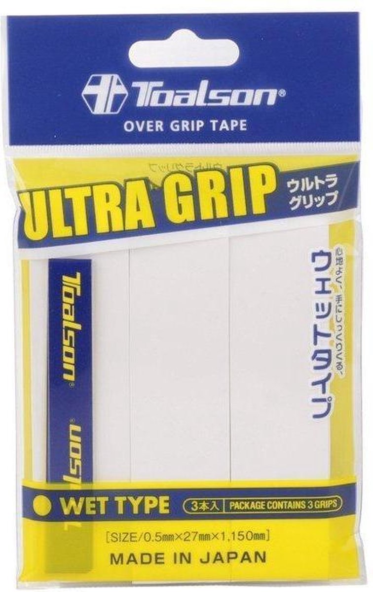 Toalson overgrip ultra wit 3 stuks