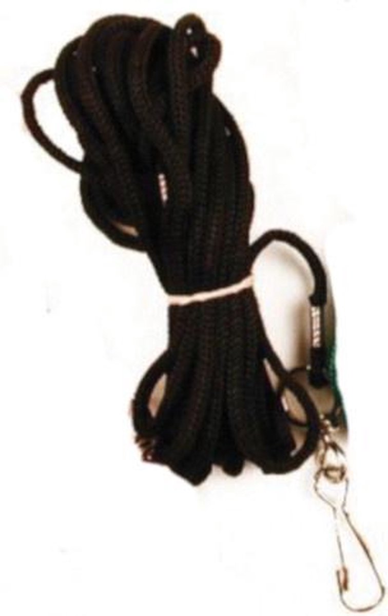 Competition Aanleglijn Hond En Kat 5 Meter Nylon Zwart