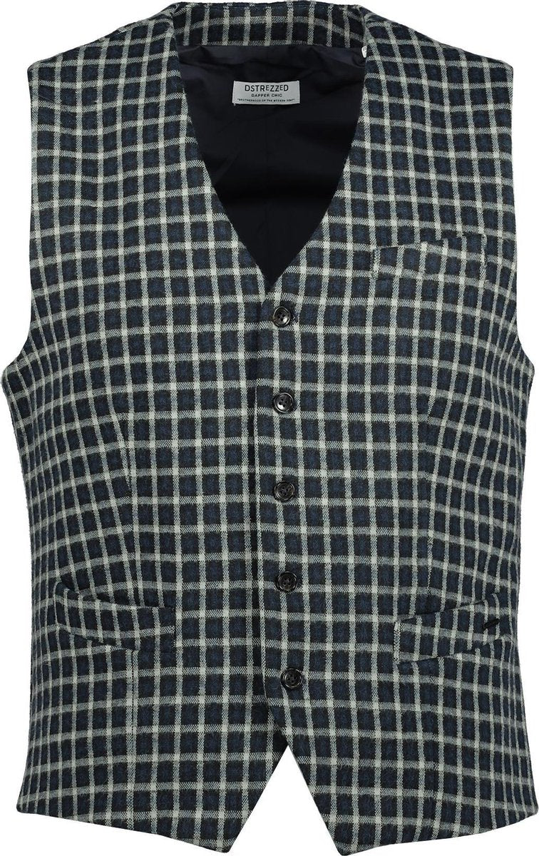 Dstrezzed Gilet - Slim Fit - Blauw - 3XL Grote Maten