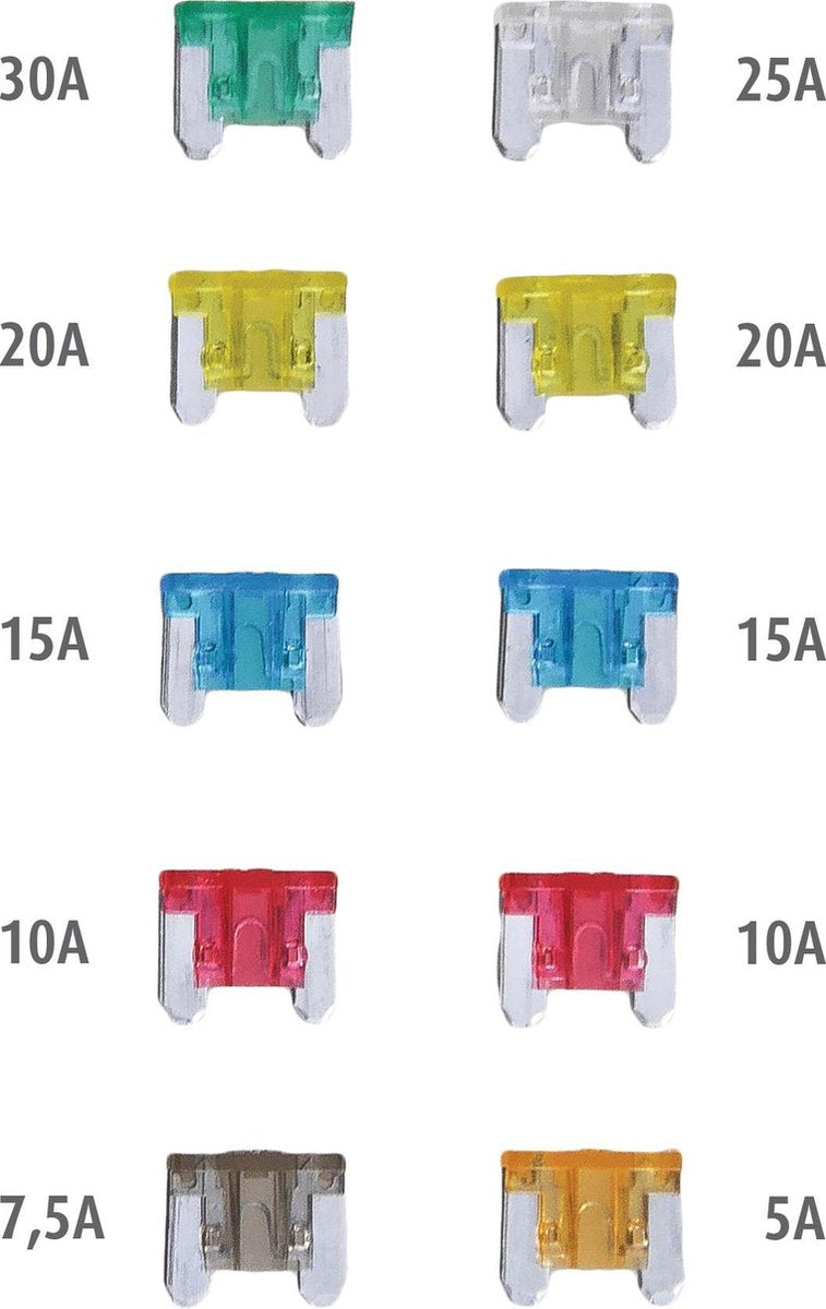 Set micro steekzekeringen 10 stuks