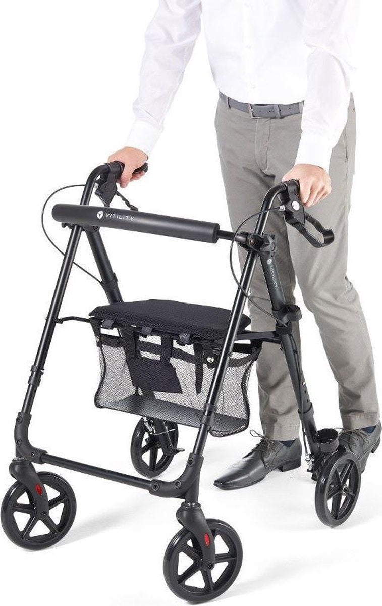 Vitility rollator - max. 136 kg - zwart