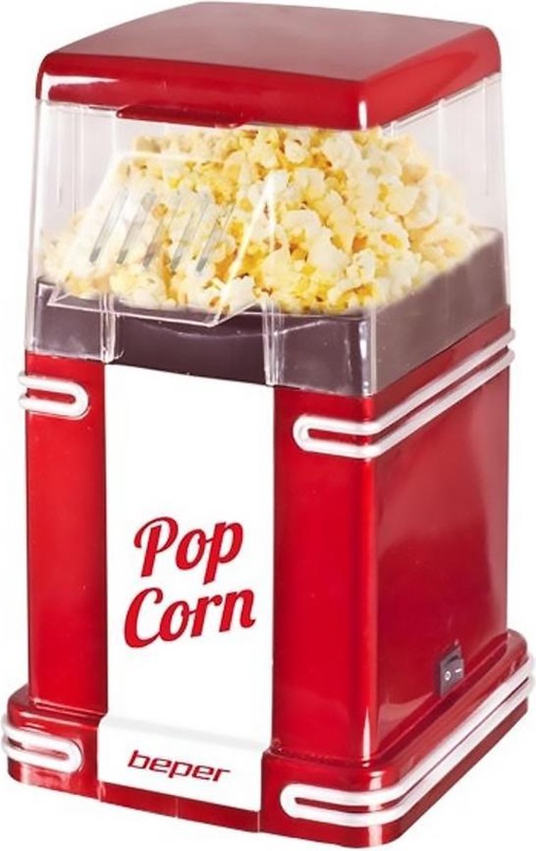Beper Popcorn maker Popcorn maker Rood - 1200 Watt