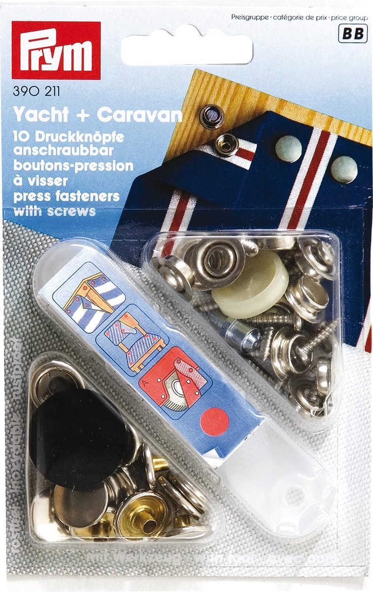 Prym Yacht en caravan Naaivrijedrukknopen 15mm - 10 Stuks