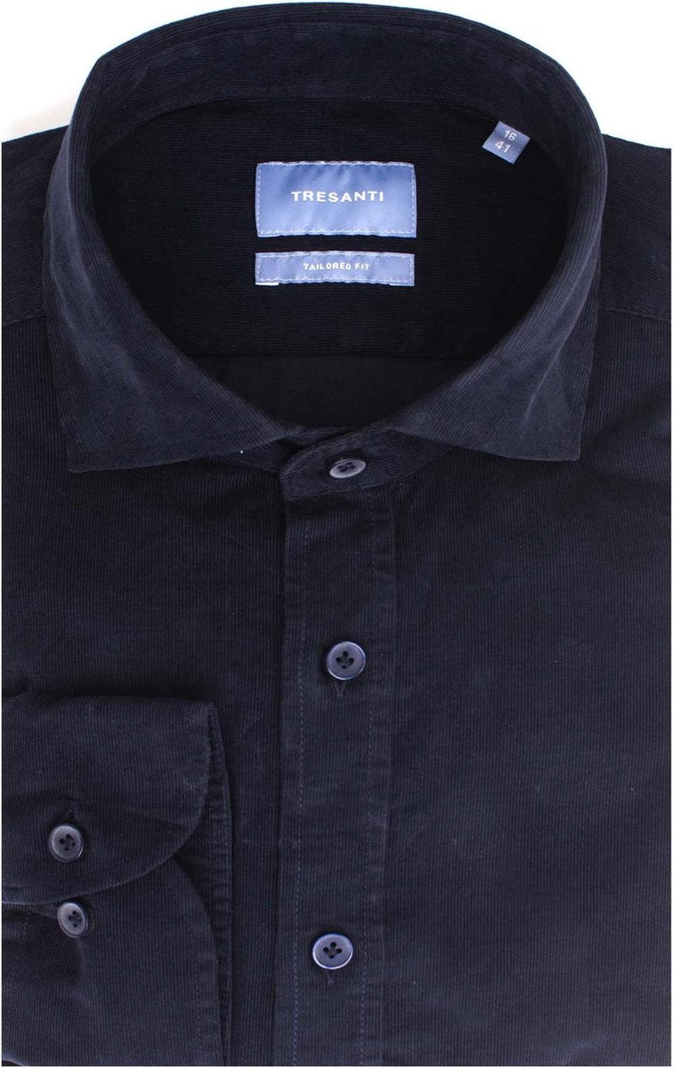 Overhemd corduroy navy - Tailored Fit