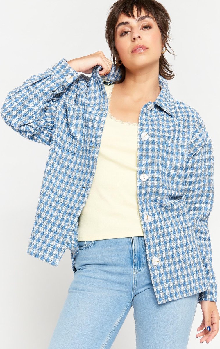 Tweed overhemd - Blauw