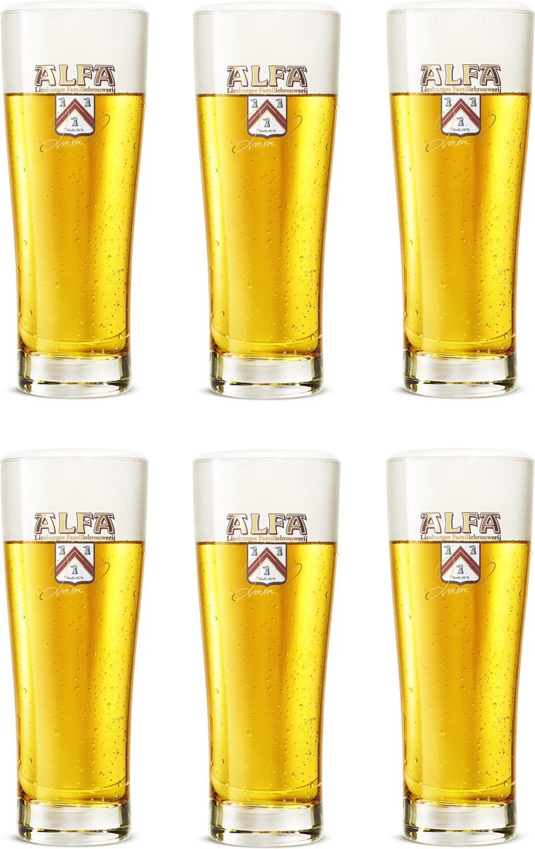 Alfa Bierglas Stoer 200 ml - 6 Stuks