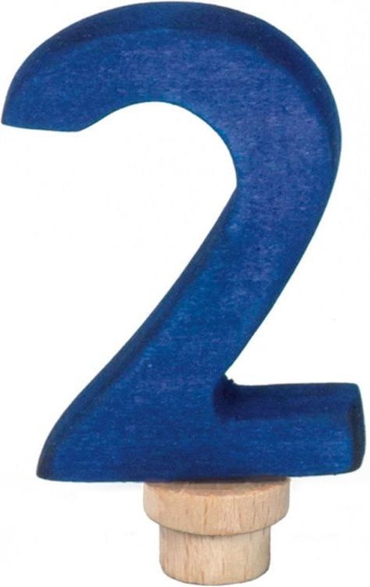 Glückskäfer Verjaardagscijfer 2 Ringplug 7 Cm Blauw