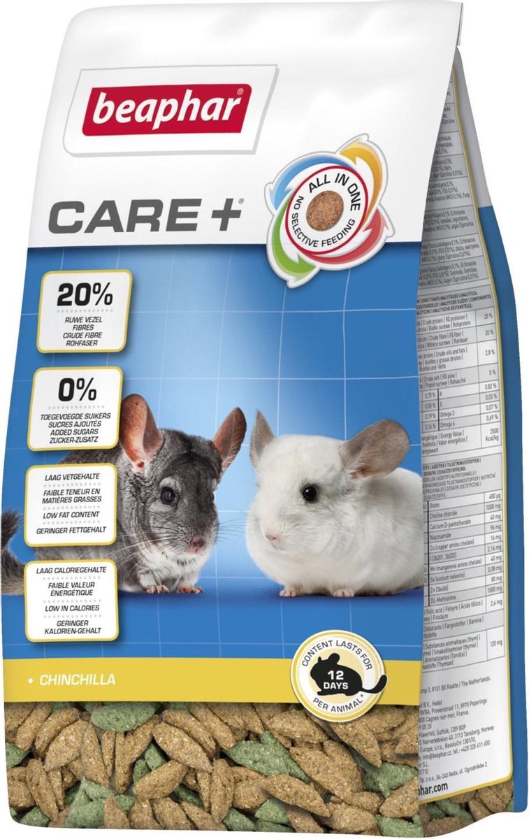 Beaphar Care+ Chinchilla - 250 gr - Chinchillavoer