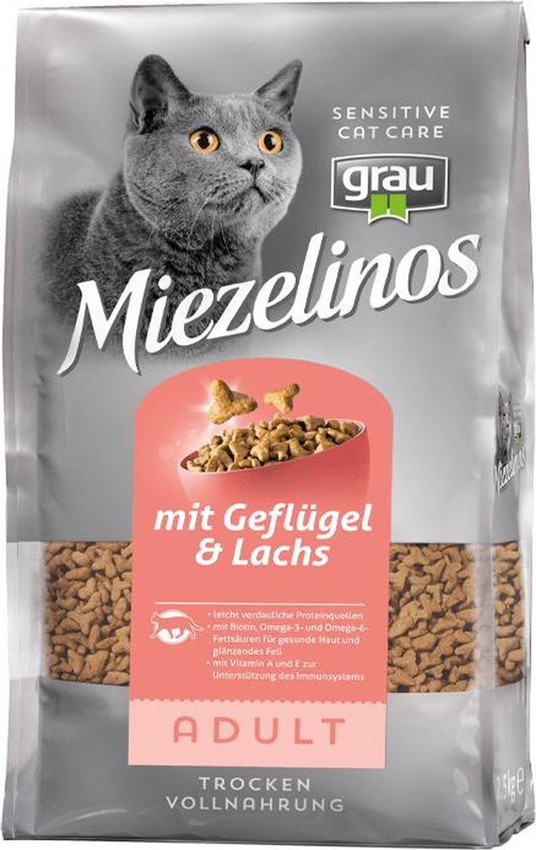 Grau Miezelinos kattenbrok gevogelte met zalm 2
