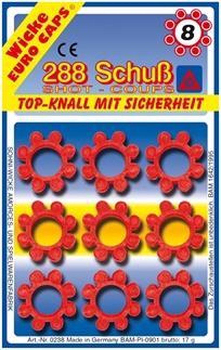 Klappertjes voor Pistool 8 Schots - 36x8