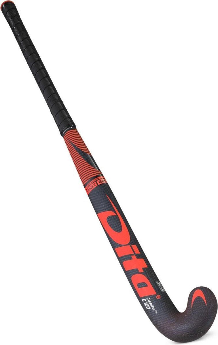 DITA? CarboTec Pro C100 M-Bow Hockeystick Unisex - Fluo rood/blauw/rood