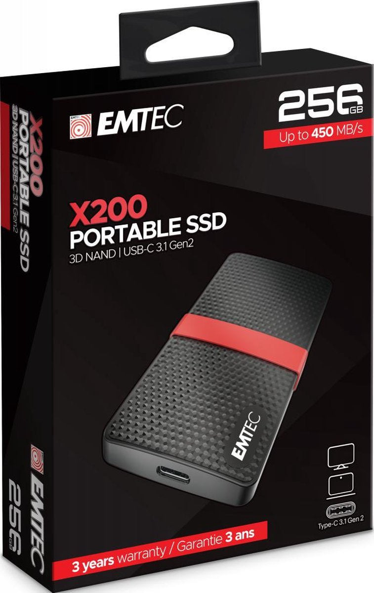 Emtec SSD 3.1 Gen2 X200 256 GB Portable
