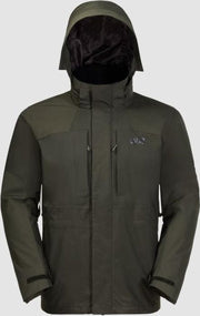 Jack Wolfskin Thorvald 3-in-1 Jas Heren  Sportjas - Maat L  - Mannen - groen/grijs