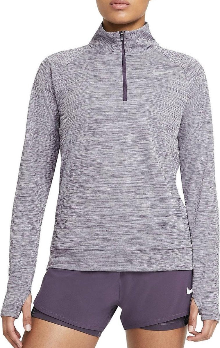 Nike - Pacer Half-Zip Top - Paars - Dames - maat  XS
