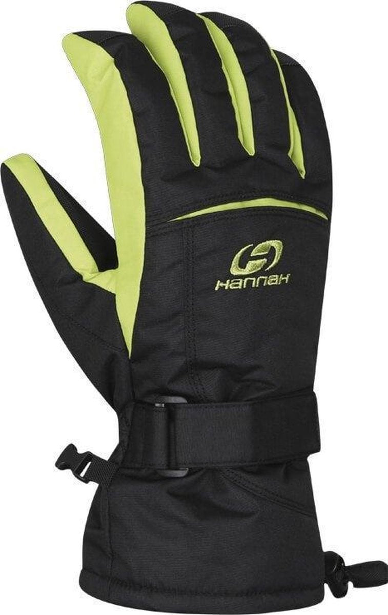 Hannah Handschoenen Brion Heren Polyamide Zwart/lime Maat M