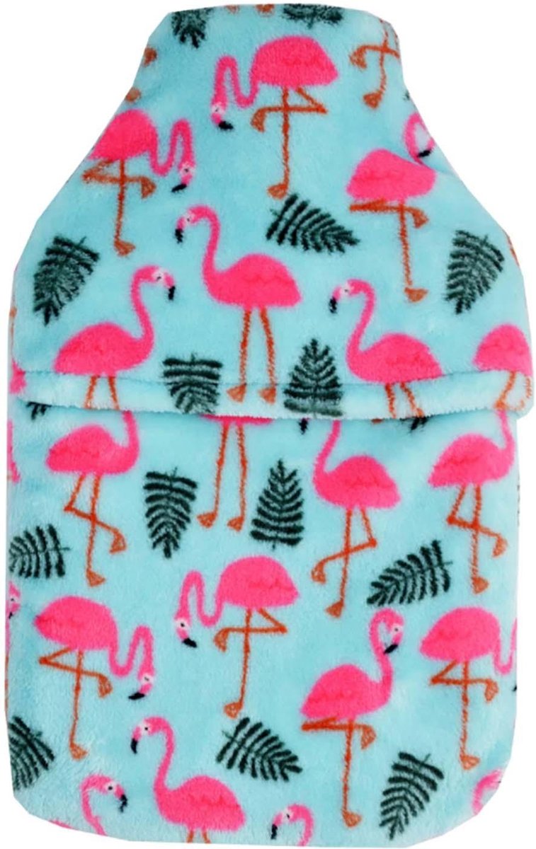 Vagabond Warmwaterkruik - 2 Liter - Natuurrubber- Flamingo Agua