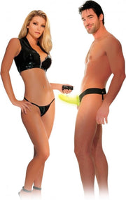 Vibrating Hollow Strap-On - Glow in the Dark - Strap On Dildos -