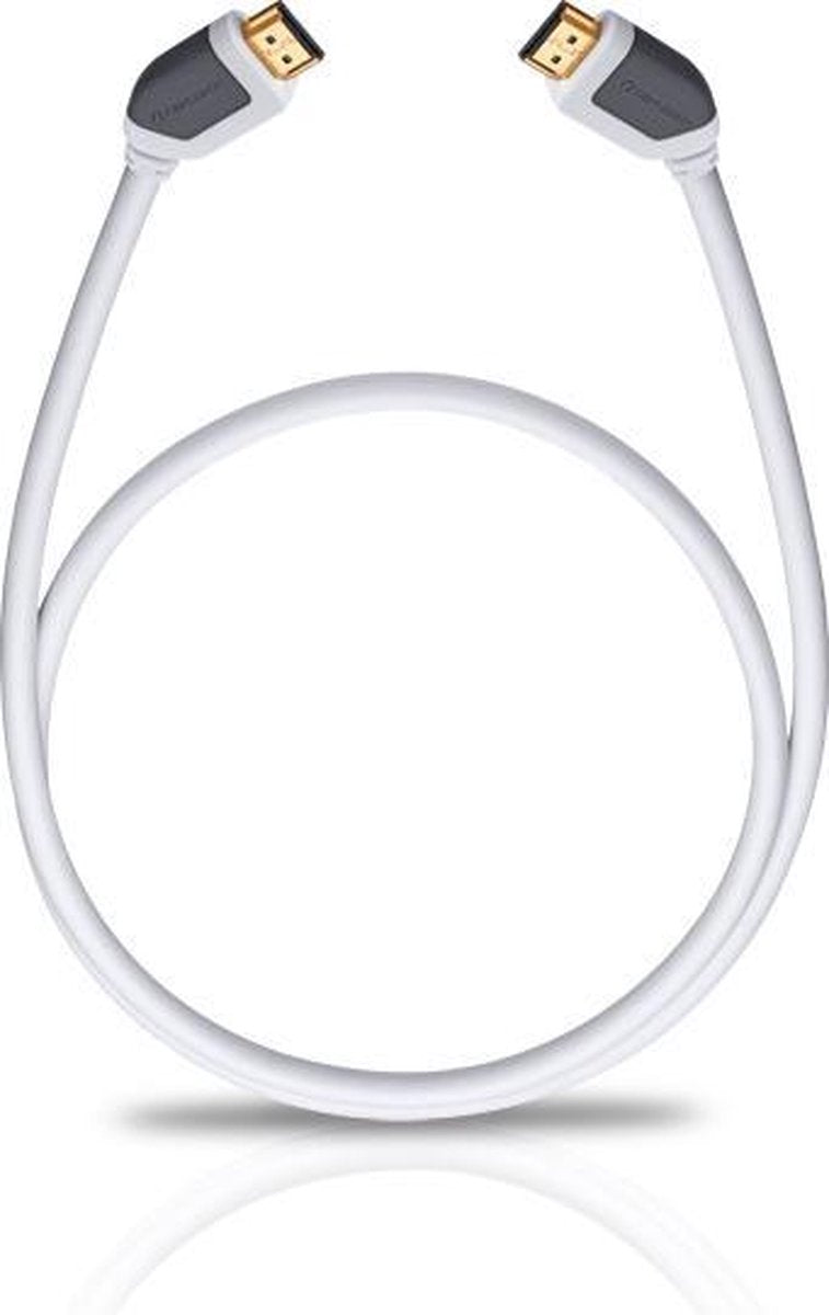 HDMI Aansluitkabel [1x HDMI-stekker - 1x HDMI-stekker] 5.10 m Wit Oehlbach SHAPE MAGIC