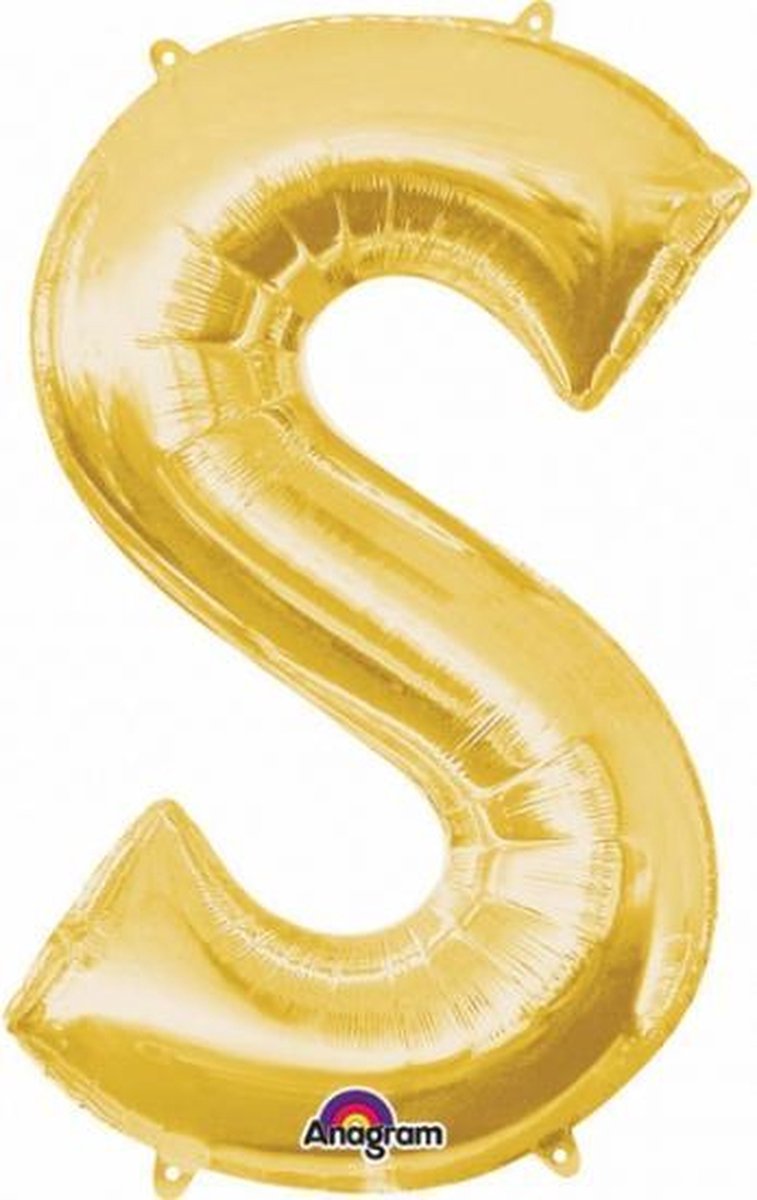 Letter S ballon goud 86 cm