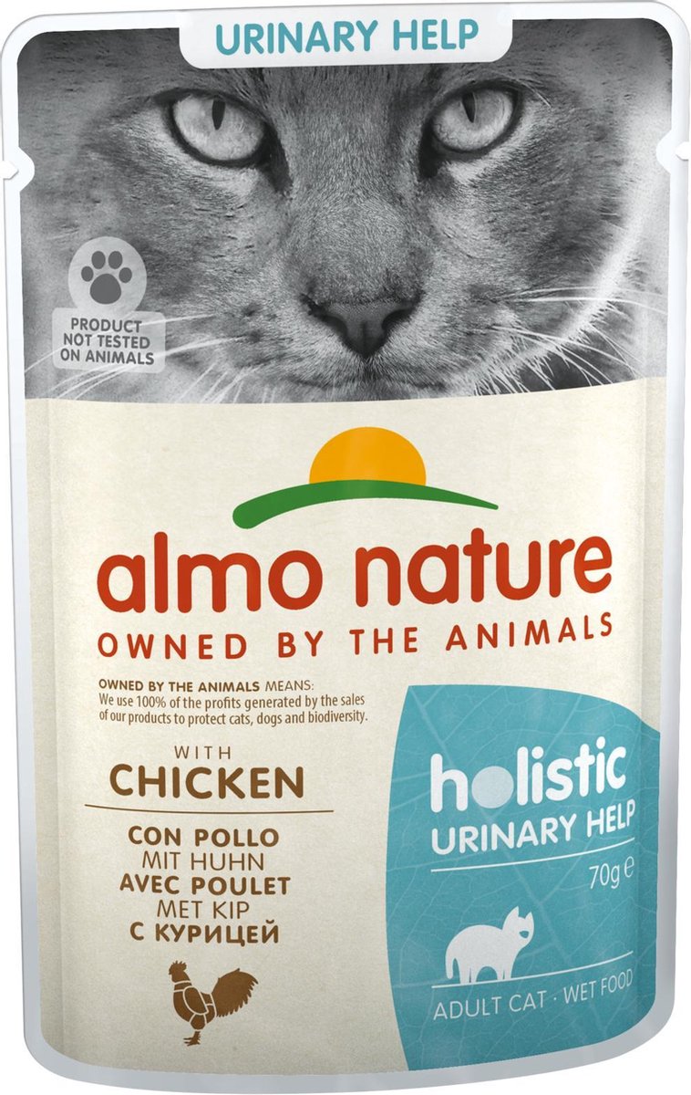 Natvoer voor Katten met Urinewegproblemen - Almo Nature - Holistic Urinary Help Pouch - 30 x 70g - Kip - 30 x 70 gram