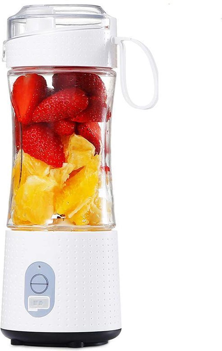 Lipa Mando 8S Blender to Go Wit / Met accu / Meenemen / 22x blenden met een accu / USB / 6 Mesjes roestvrij / IP68 Waterproof / Ook voor soep / 700W / Portable blender / Draagbare blender / Smoothie maker / Smoothie blender / Mini blender
