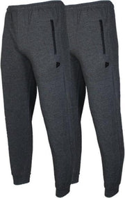 2- Pack Donnay Joggingbroek met elastiek - Sportbroek - Heren - Maat M - Donkergrijs gemêleerd