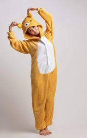 KIMU Onesie Rilakkuma teddybeer pak - maat XS-S - beer kostuum berenpak jumpsuit huispak kigurumi