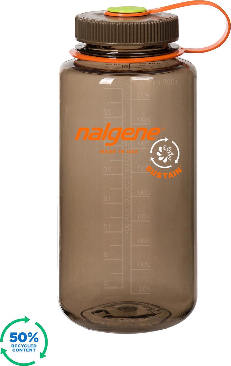 Nalgene Sustain Wide Mouth 1000ml - drinkfles - Woodsman Sustain