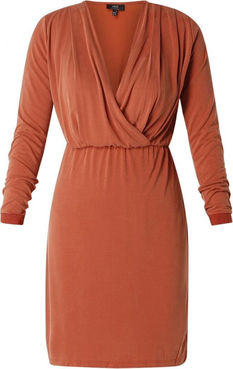 YEST Catarina Jurk - Brick Red - maat 36