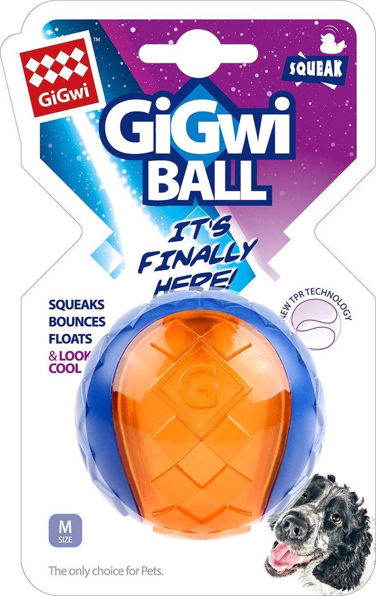 GiGwi GiGwi BALL SQUEAK Hondenspeelgoed - 6cm - Orange - Duurzaam - Ontwikkeling Intelligentie