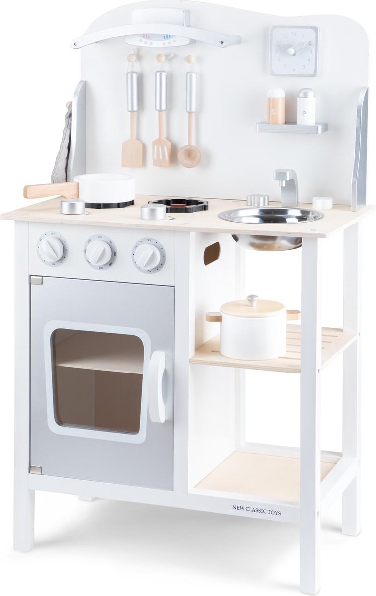 New Classic Toys - Kinderkeuken - Bon Appetit - Wit/Zilver
