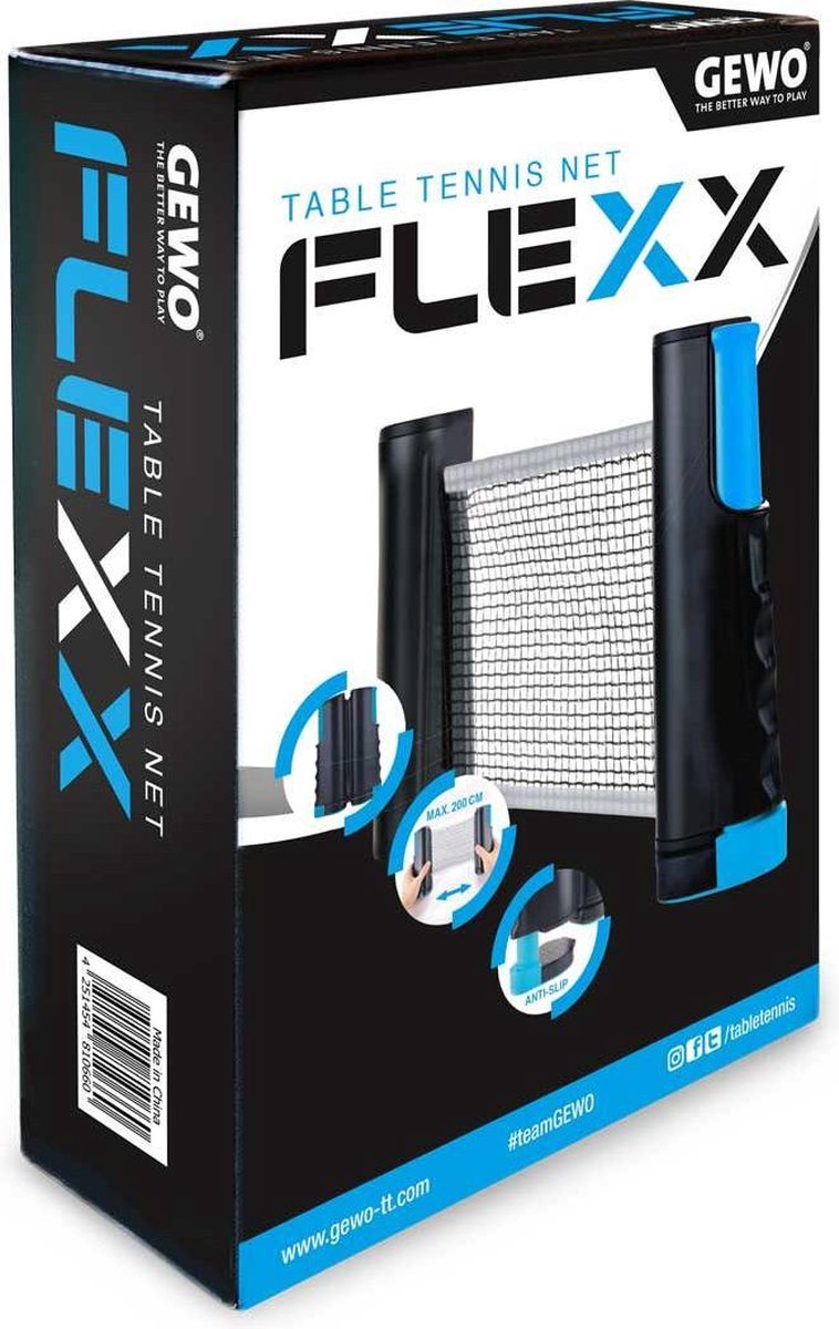 Gewo Tafeltennis Uitschuifbaar Net Flexx - 19 x 14 x 4
