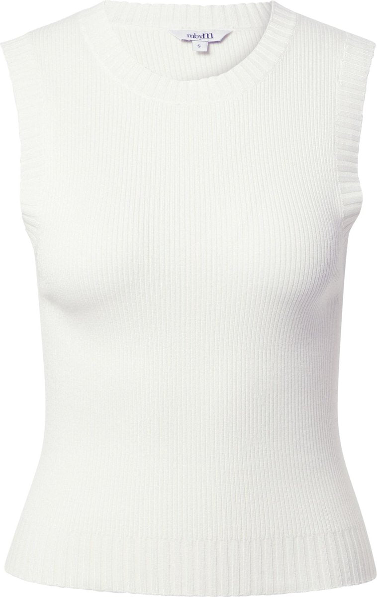 Mbym gebreide bodywarmer jemima Crème-M