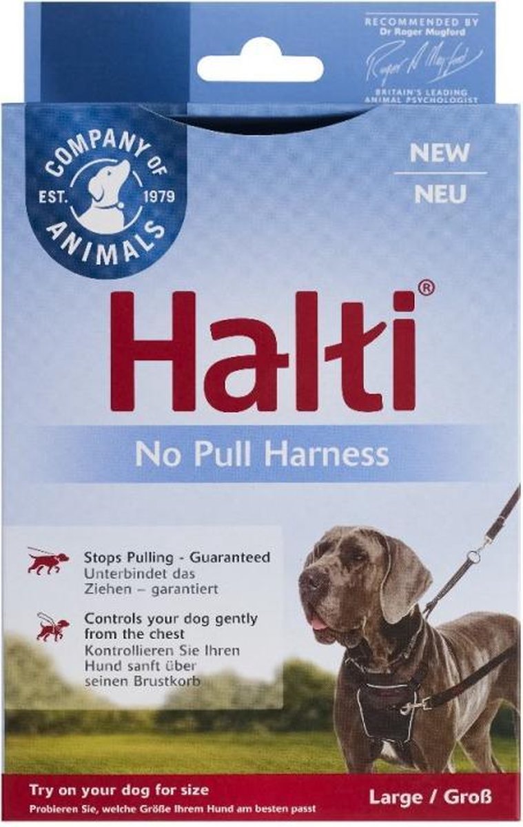 Halti anti-trek tuig L borstomvang boven 80cm 2019 nieuw design No Pull Harness