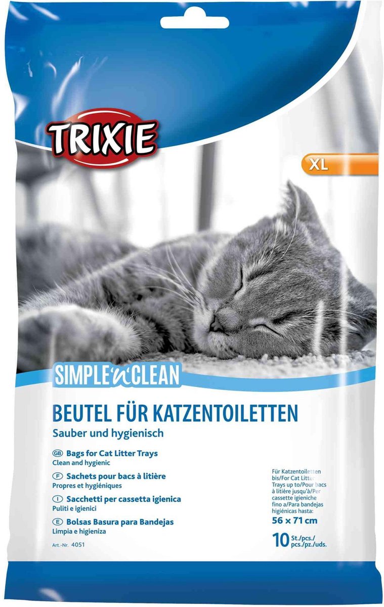 Kattenbakzakken Maat: XL voor: kattenbakken tot 56 × 71 cm Inhoud: 10 st.