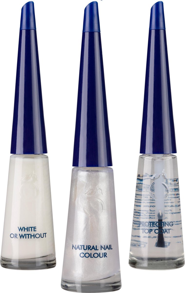 Herome French Manicure Set Glitter - 3 x10 ml - In Drie Stappen Een Complete French Manicure Met Een Subtiele Glitter