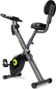 Hometrainer - VirtuFit Opvouwbare Home trainer met Rugleuning en Tablethouder - Fitness Fiets - Inklapbaar - Grijs