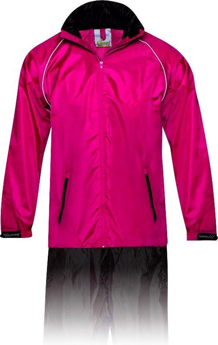 Anuy Kalmar Regenpak - Maat XXL  - Unisex - roze/zwart