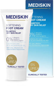 Mediskin Softening Foot Cream - Voetencrème voor (Extreem) Droge Voeten - Vermindert Huidirritaties/Roodheid/Jeuk - Rijk aan Ureum - 75ML