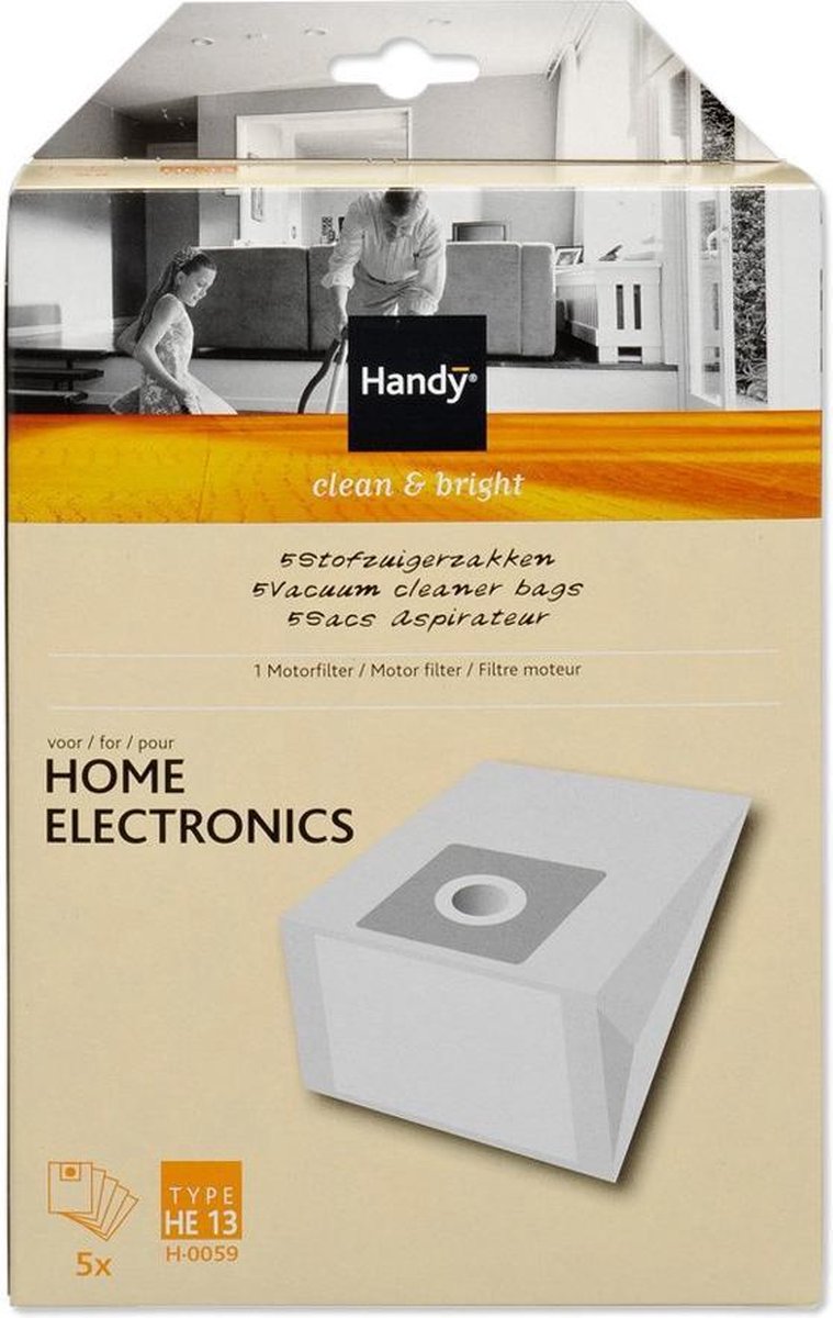Handy stofzuigerzakken HE13 voor Holland Electronics stofzuiger - 5 stuks