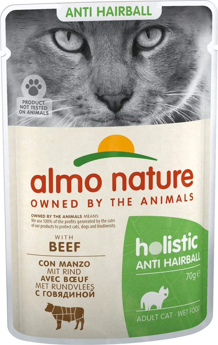 Almo Nature - Anti-Hairball - Natvoer - 30 x 70 gram - Rund