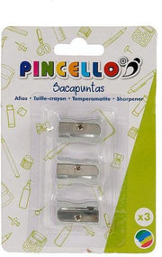 Pencil Sharpener Pincello Aluminum 3 Pieces