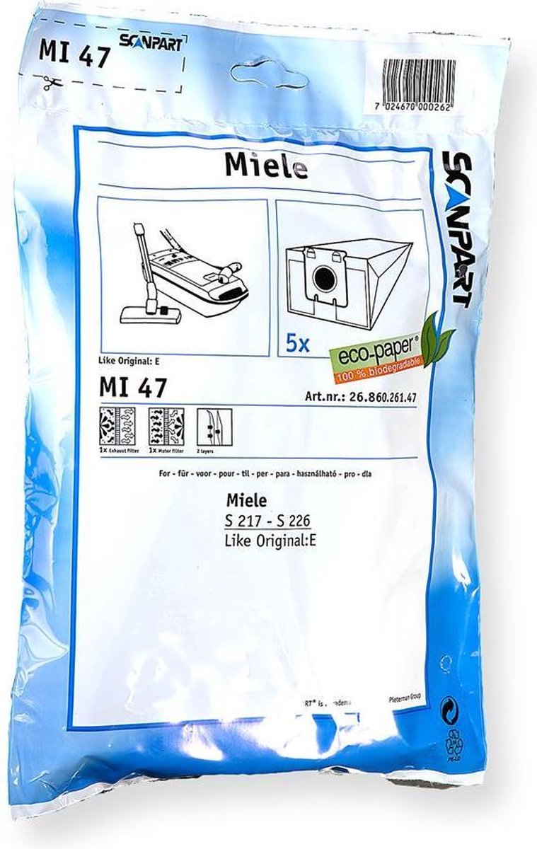 Scanpart Stofzak Miele S217-s226 E