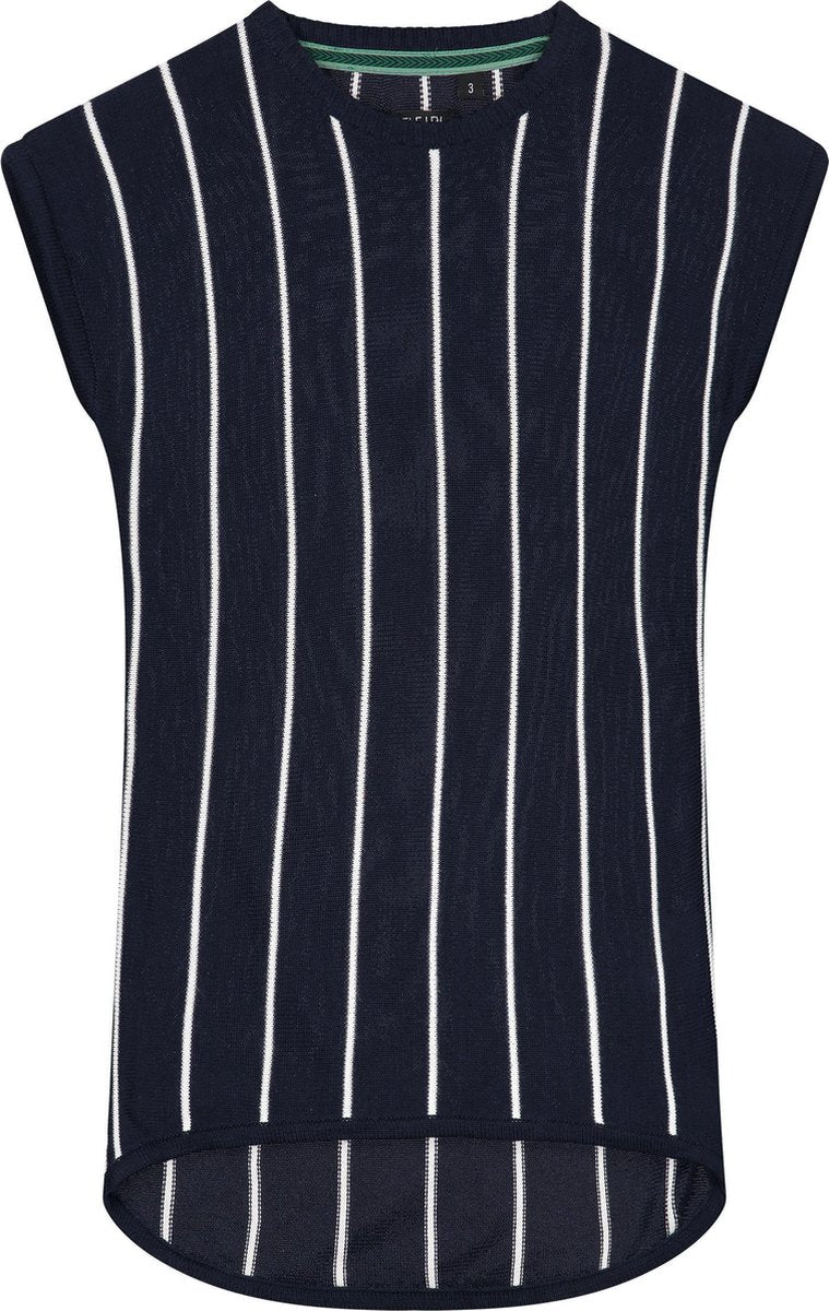 Levv shirt-jurk Gisa donker blauw met witte strepen voor meisjes - maat 92