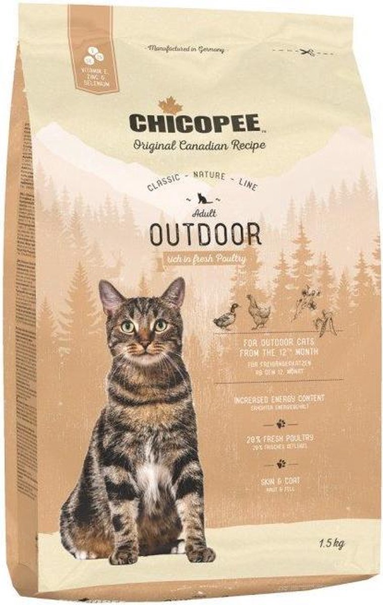 Chicopee CNL Kattenvoer Outdoor Kip Inhoud - 15 kg