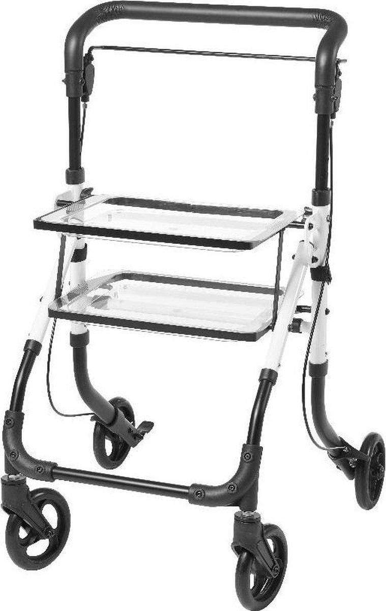 Vitility Lichtgewicht Rollator voor Binnen - Met Twee Dienbladen - slechts 6